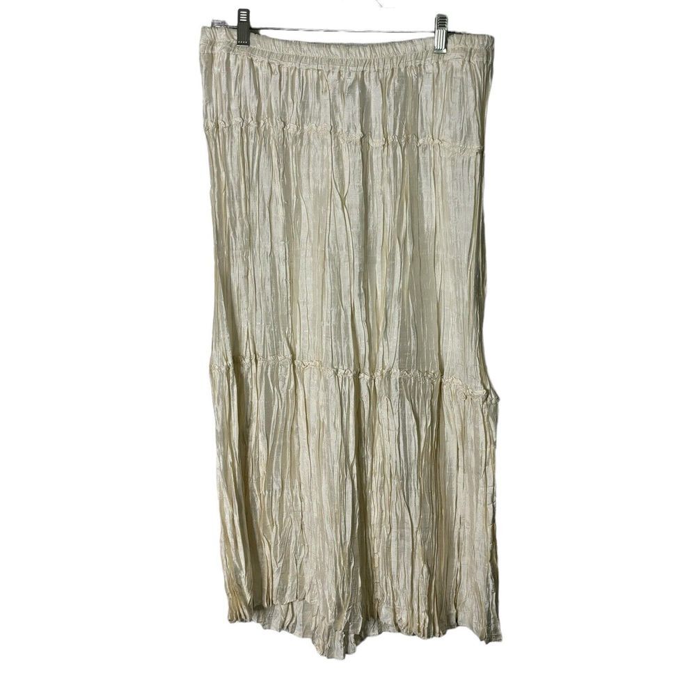 Sandy Starkman Skirt Set Womens‎ 1X White 100% Silk Beaded 3 Piece Vintage - Picture 3 of 16